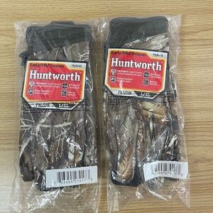 🧤🏹🦌 Huntworth Realtree Mens L/XL Gloves Hybrid 2 pairs!